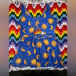 Size 5XL (fits like a 3XL) Blue Celestial Swimsuit